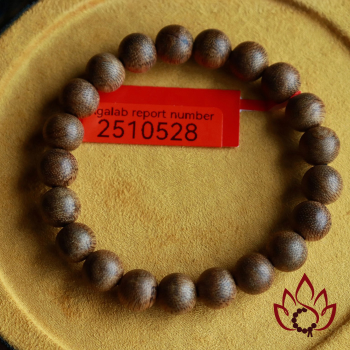 Vòng Trầm Hương Hạt Tròn | 8 ly | Trầm Tốc Kiến Tự Nhiên Lâu Năm